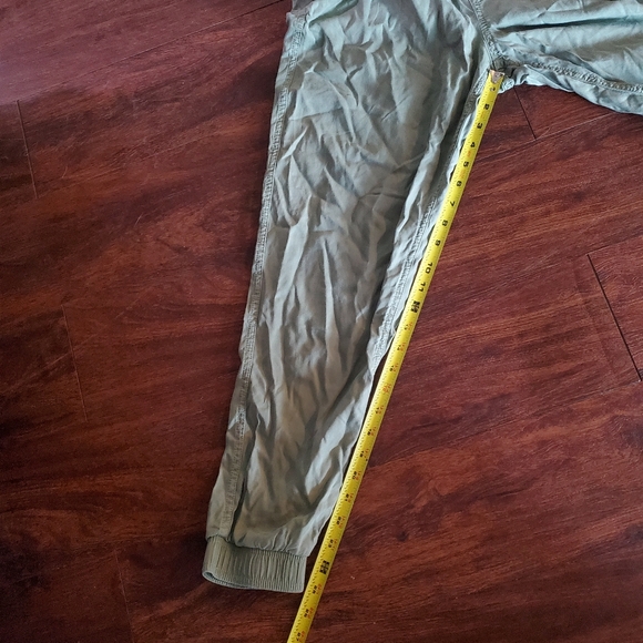So Womens Joggers High Rise Stretch Waist W/ Drawstring Olive Green Size M - Picture 8 of 8